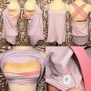 Lululemon Wild Tank light pink size 6 EUC